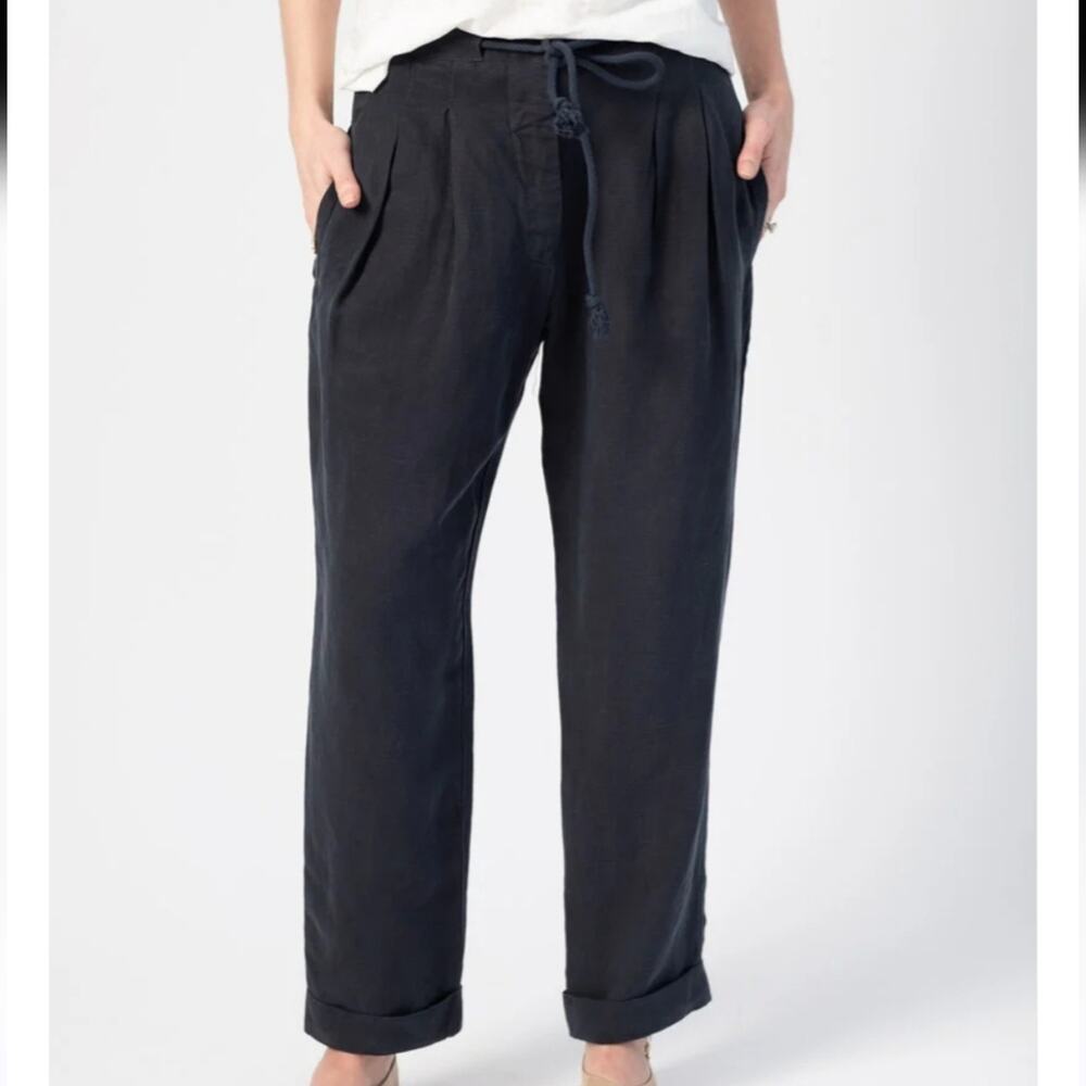 NSF Viola Pleated Trouser Pants in Midknight Pleated Straight Leg Size 25